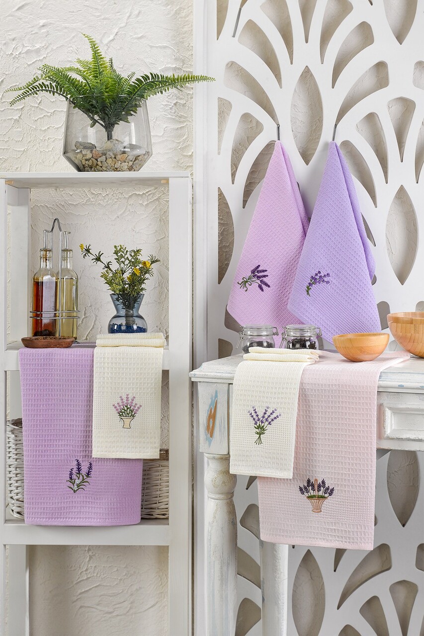 Set prosoape de bucatarie, L'essentiel Maison, Lavender, Multicolor - imagine 4